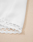 Plus Size Boho Frilled Elastic Waist Shorts