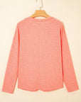 Rachel Floral Patchwork V Neck Long Sleeve Top