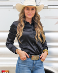 Ultralight Stretch Satin Rodeo Shirt With Reliable Fit For Riding Comfort Wearability