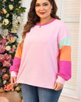Harlow Plus Size Patchwork Long Sleeve Top