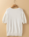 Nova Knit Short Sleeve Sweater