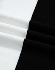 Stripe Colorblock Knitted Short Sleeve T-Shirt