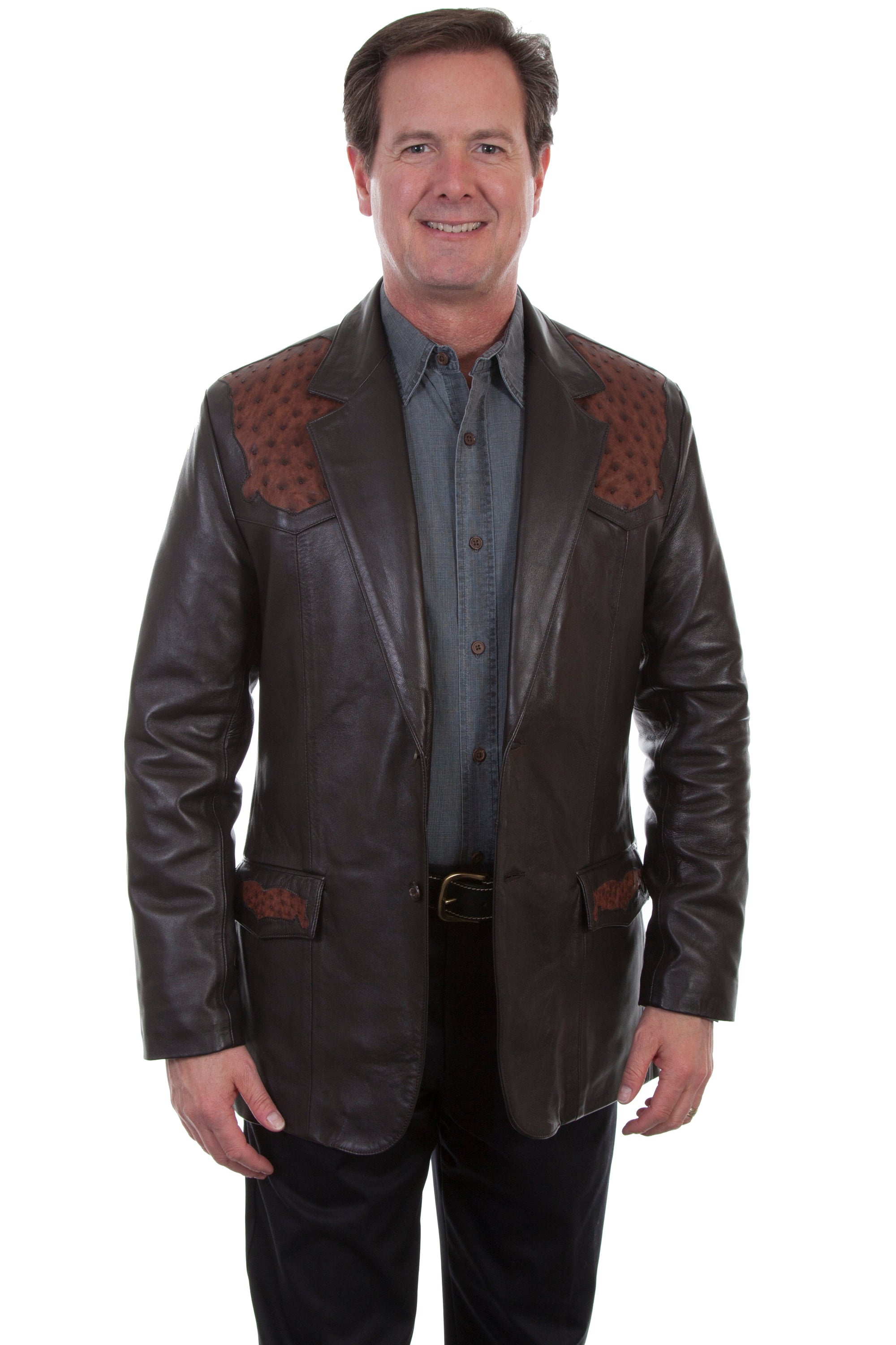 Ostrich Trimmed Blazer - 650