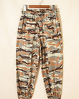 Camo Drawstring Elastic Waist Jogger Pants