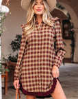 Novalee Mini Shirt Dress Long Sleeve Top