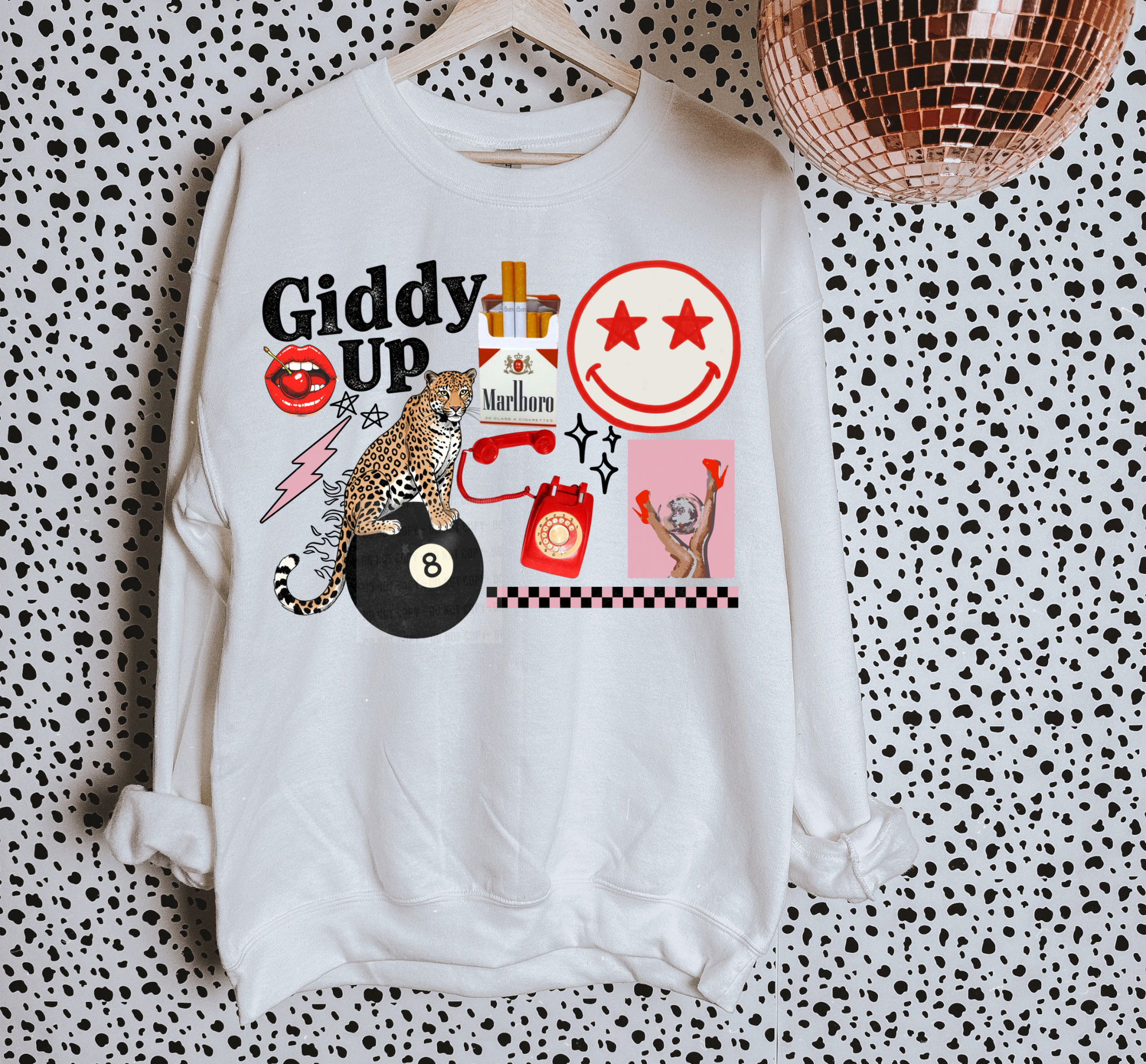 Giddy Up Collage TEE, CREWNECK or QUARTER ZIP