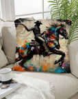 Painted Cowboy Throw Pillo Case Made in America