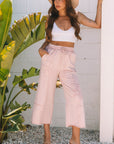 Floral Patch Mineral Wash Terry Knit Pants