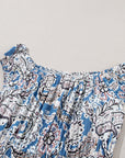 Boho Paisley Off-Shoulder Maxi Dress