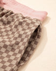 Checker Long Sleeve Pullover and Shorts Set