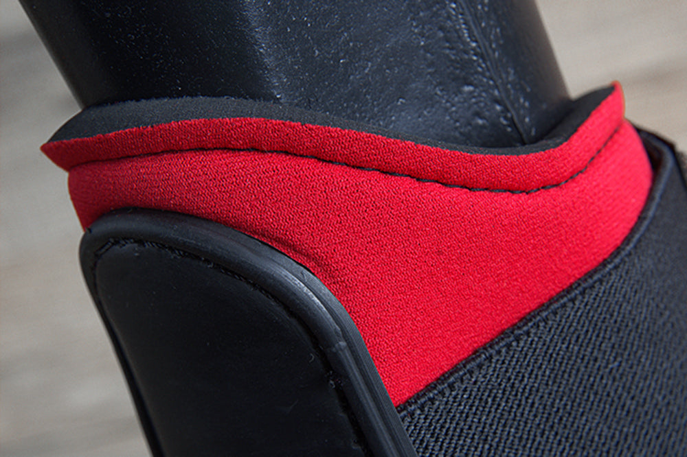 Large Hilason Western Horse Tack Protective Pvc Ankle Leg Boot Red &amp; Black