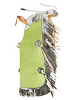Hilason Western Pro Rodeo Bull Riding Chaps Leather Youth Kid