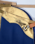 Hilason Western Leather Kids Junior Youth Pro Rodeo Bull Riding Chaps