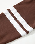 Varsity Stripe Drop Shoulder Oversized Sweatshirt