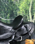Ranch Roping Saddle In Black Full-Grain Leather With Handcrafted Fit For Everyday