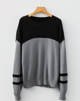 Colorblock Stripe Long Sleeve Sweater