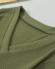 Anahi Textured Knit Cuffs Long Sleeve Top