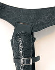 42 In Hilason Western Right Hand Gun Holster Rig 44/45 Cal Leather Cowboy