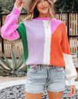 Hailey Textured Knit Drop Shoulder Loose Fit Sweater