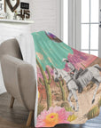 Desert Cowgirl Throw Blanket 60" x 80" Made in USA