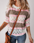 Leilani Crochet Half Sleeve Sweater