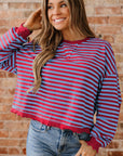 Zuri Ribbed Trim Oversize Sweatshirt