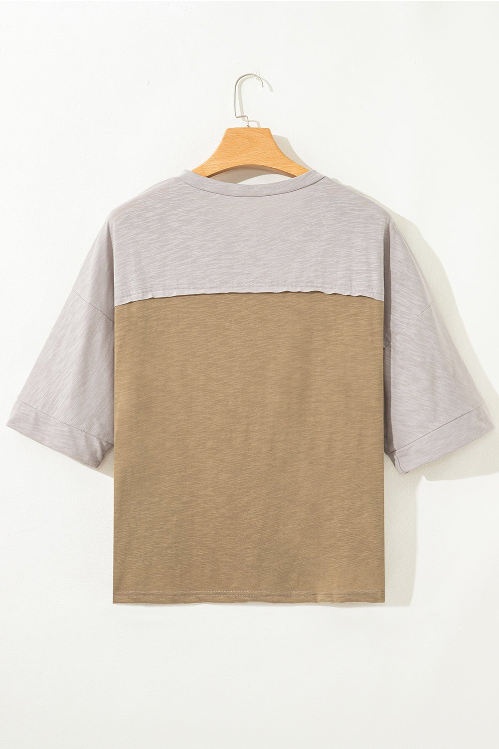 Flower Patch Exposed Seam 3/4 Sleeve T-Shirt