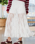 Maliyah Lace Flowy Maxi Skirt