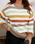 Wrenleigh Colorblock Drop Shoulder PLUS Sweater