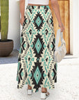 Baha Ranch San Angelo Aztec Tiered Prairie Maxi Skirt