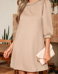 Elise Trim Puff Sleeve Dress