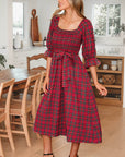 Jazmin Waist Flared Midi Dress