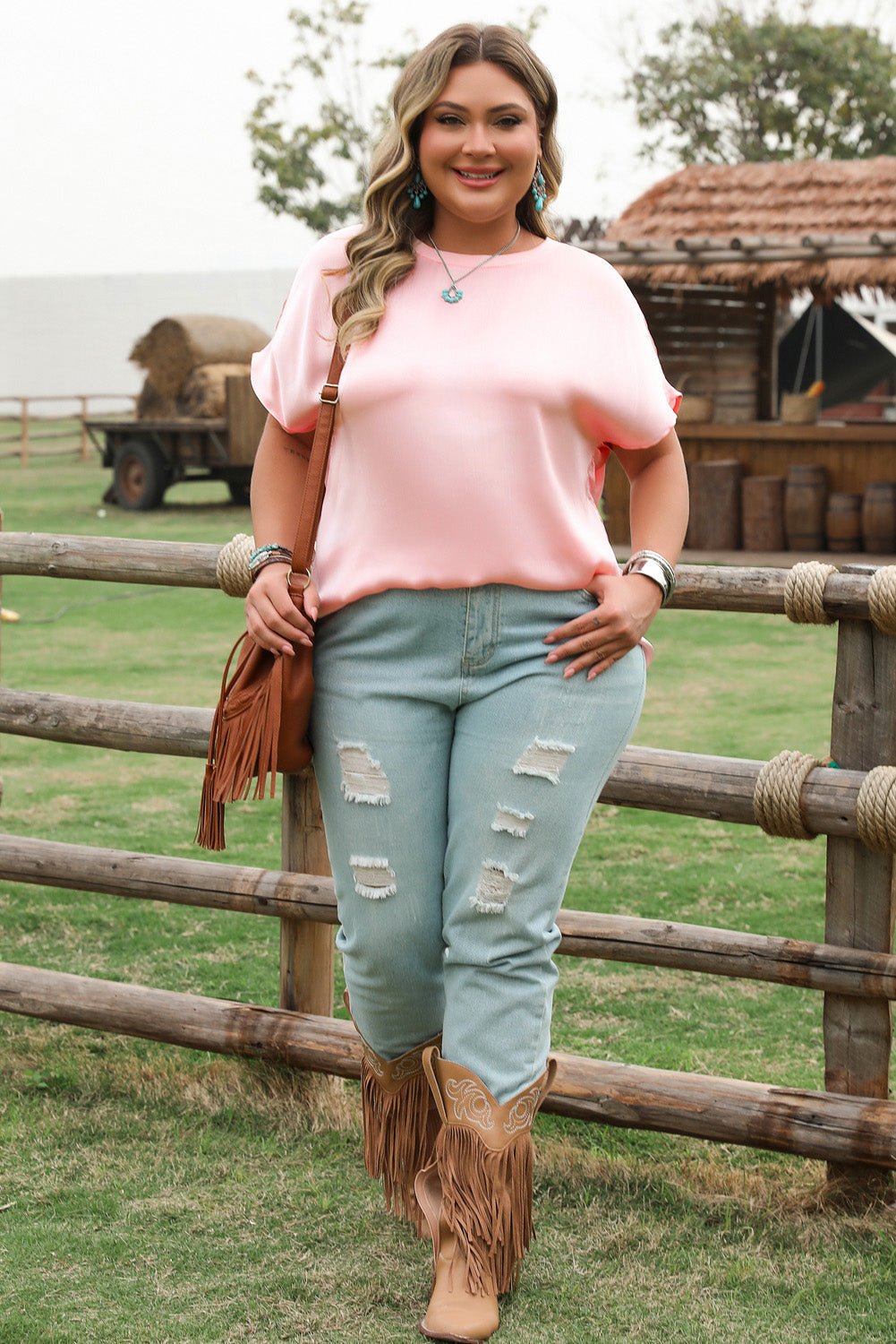 Nyomi Short Batwing Sleeve PLUS Top