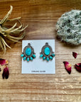 Stud earrings Kingman turquoise and sterling silver