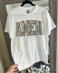 Camo Amen Tee or Crewneck