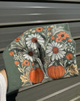 Floral pumpkin comfort color tee