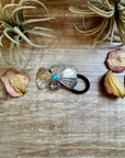 Sterling Silver Hair Tie with Kingman Turquoise