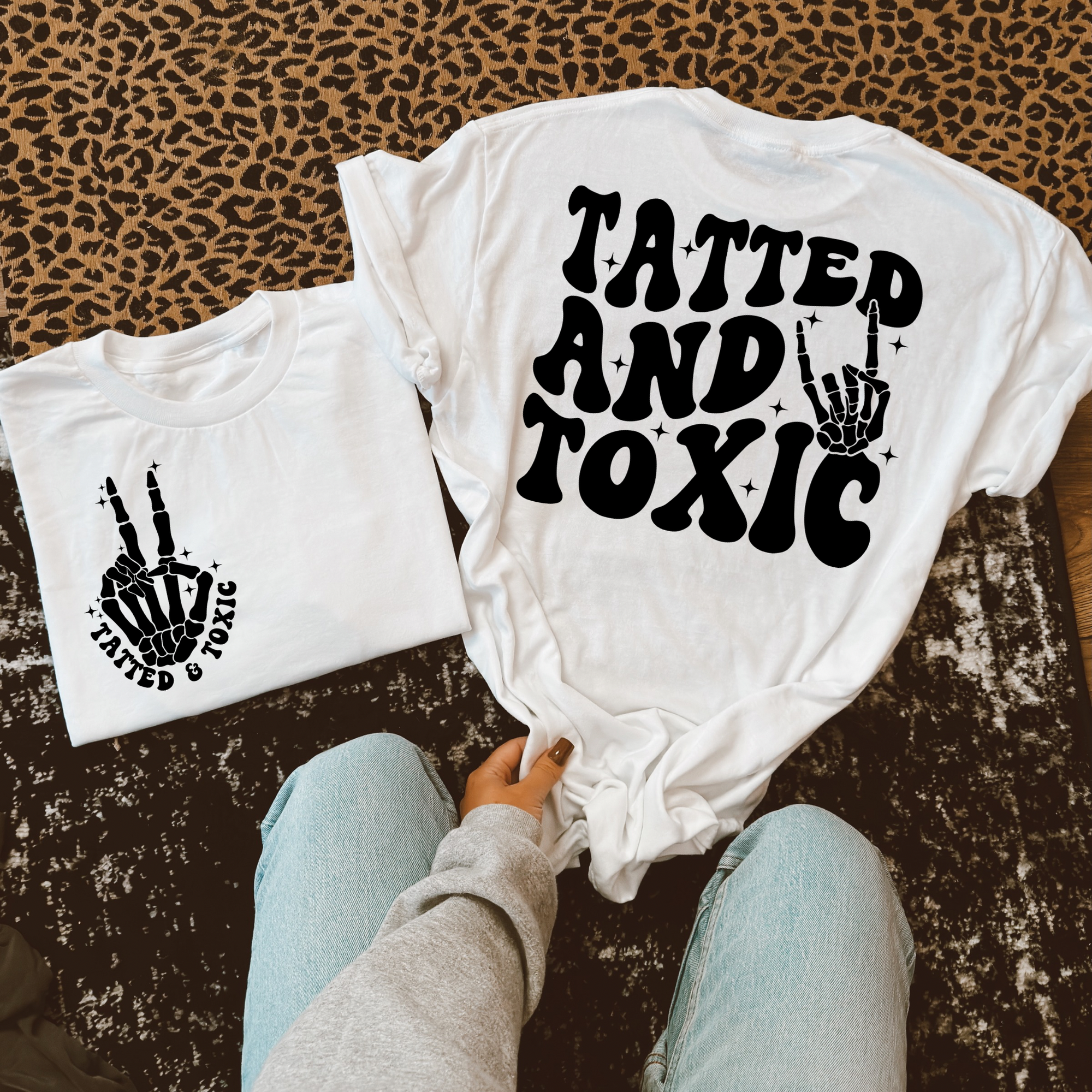 Tatted &amp; Toxic Tee or Crewneck (Front &amp; Back Design)
