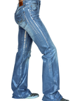 SIGNATURE TROUSERS - SILVER WASHED METALLIC