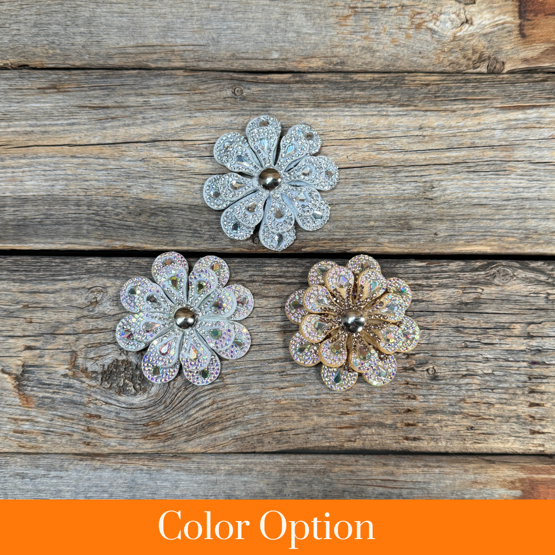 Teardrop Flower Rhinestone Rosette