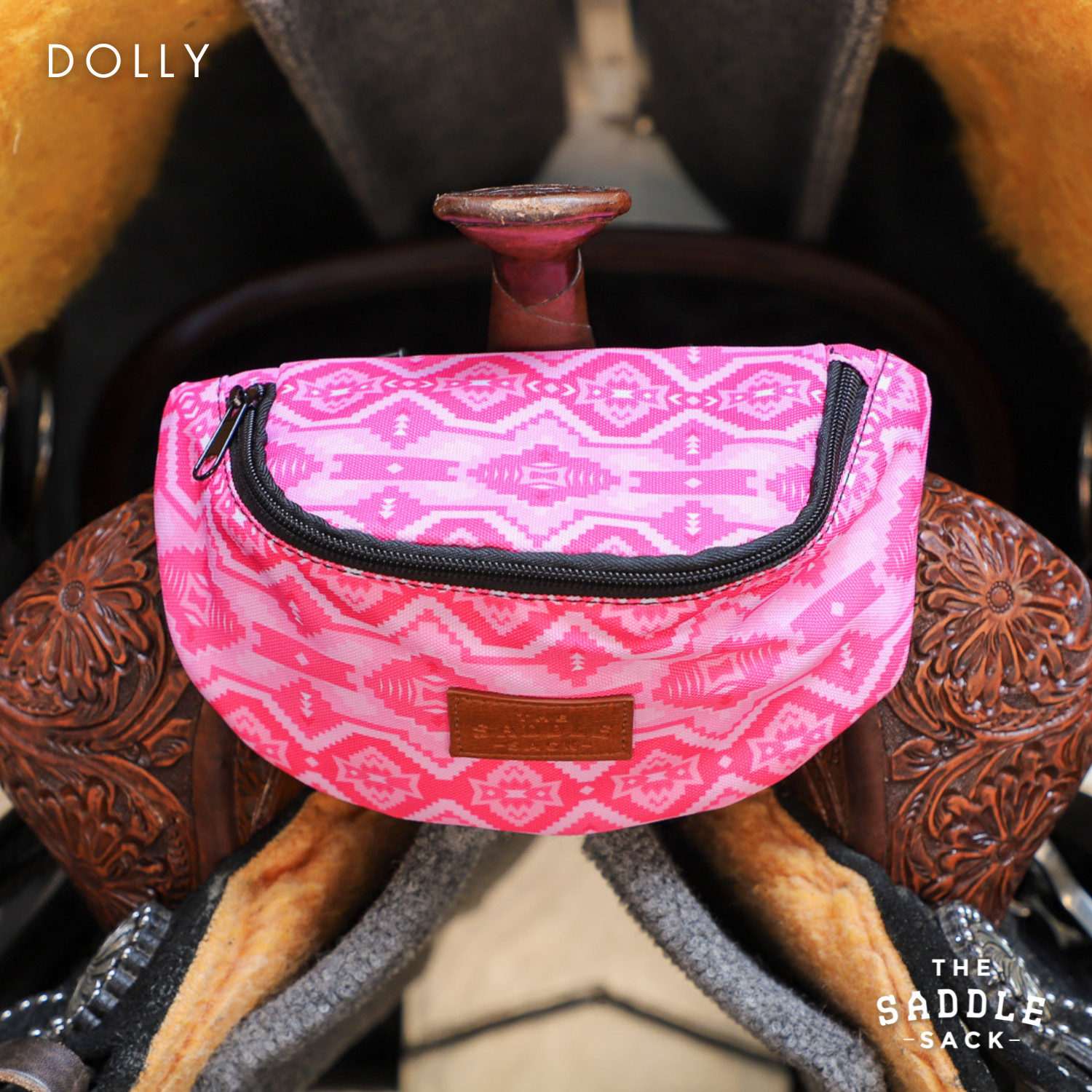Compact Clip On Saddle Bag With Zipper Closure