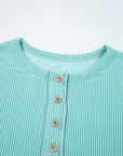 Aria Knit Colorblock Henley Top