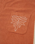 Western Corduroy Embroidered Patch Pocket Mini Dress