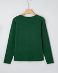 Solid Asymmetric Seam Long Sleeve Top