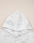 Abstract Drop Sleeve Hoodie and Pant Set
