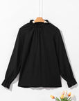 Lanabina Ripple Bubble Sleeve Blouse