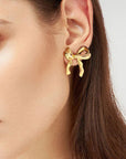 Chloe Design Plated Studded Earrings