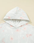 Plus Size Floral Long Sleeve Hoodie