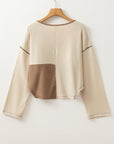 Jaliyah Knit Stitch Detail Long Sleeve Top