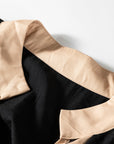 Plus Size Colorblock Stripe Trim V-Neck Dress